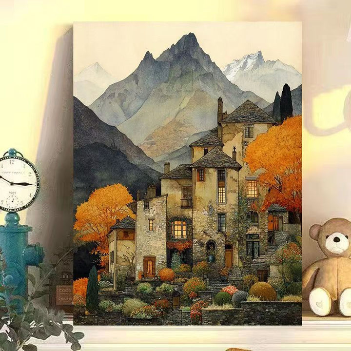 Vintage European Landscape Canvas Art Print Stornfield