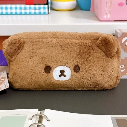 Plush Bear-Shaped Zippered Pouch