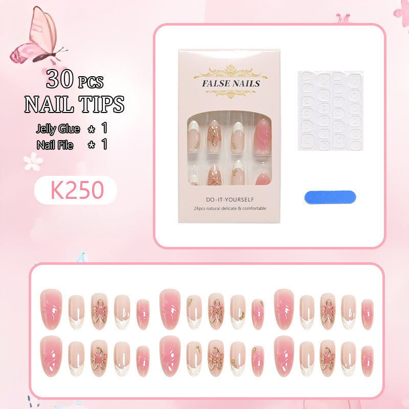 Artificial nails with delicate floral design Stornfield