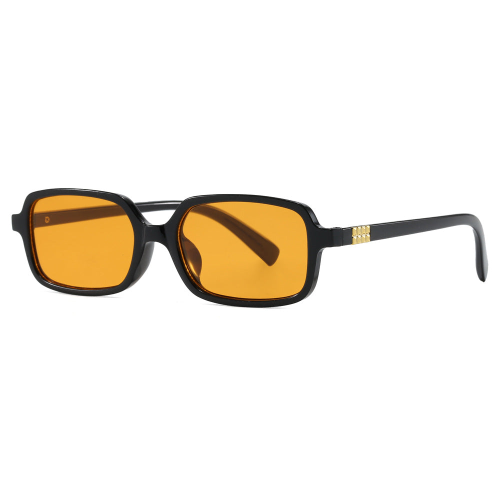 Women's fashionable square glasses with elegant plastic frame and gold accents Stornfield