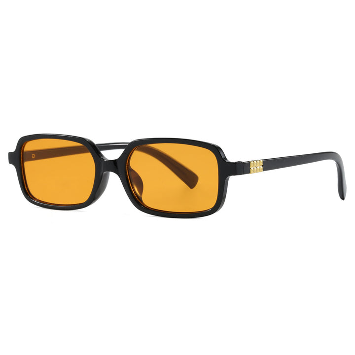 Women's fashionable square glasses with elegant plastic frame and gold accents Stornfield