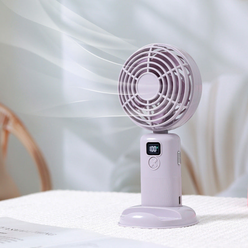 Women portable mini fan with digital speed display Stornfield