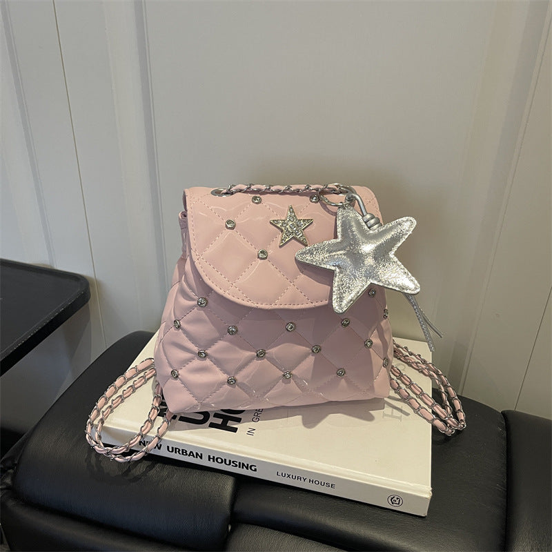 Quilted Star Detail Mini Backpack