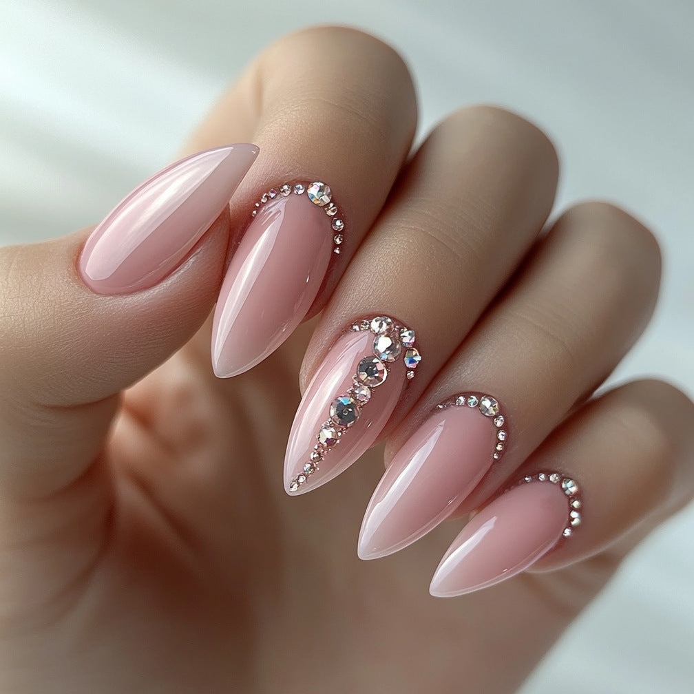 Nail set with elegant glitter accents Stornfield