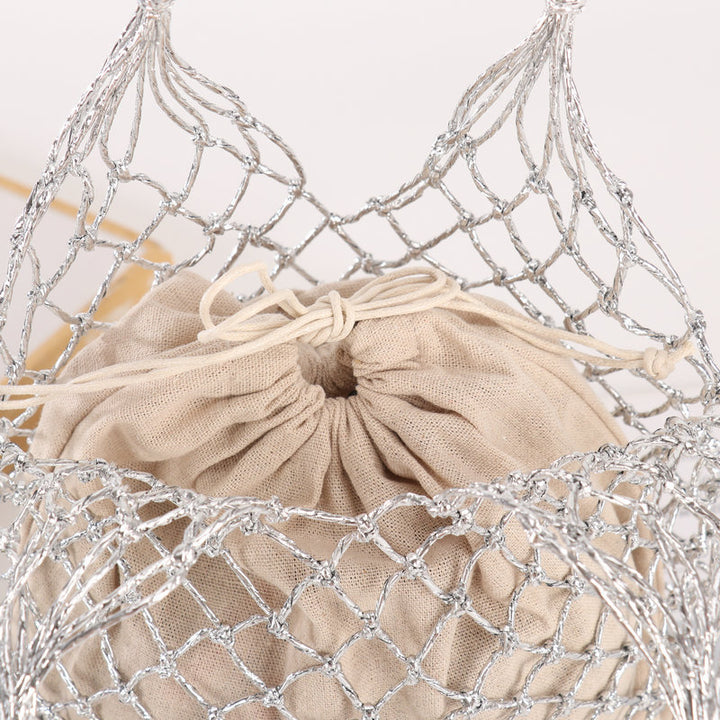 Multifunctional mesh tote bag with lining Stornfield