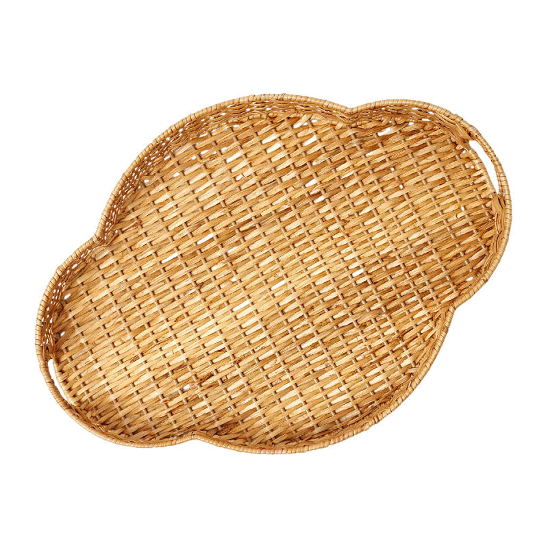 Decorative serving tray made of woven material Stornfield