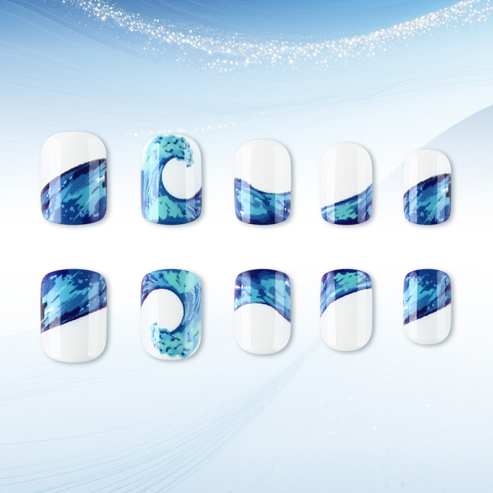 Artistic Ocean Wave Nail Art Set Stornfield