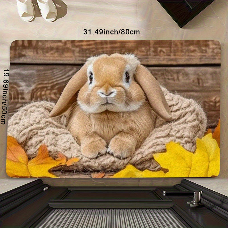Illustrated Easter-Themed Area Rug for Home
