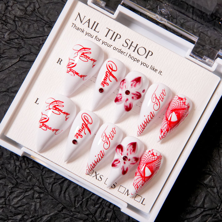 Artistic Floral Press-On Nail Design Kit