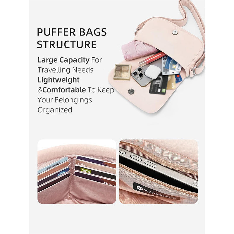 Fashionable Crossbody Bag with Quilted Surface Stornfield