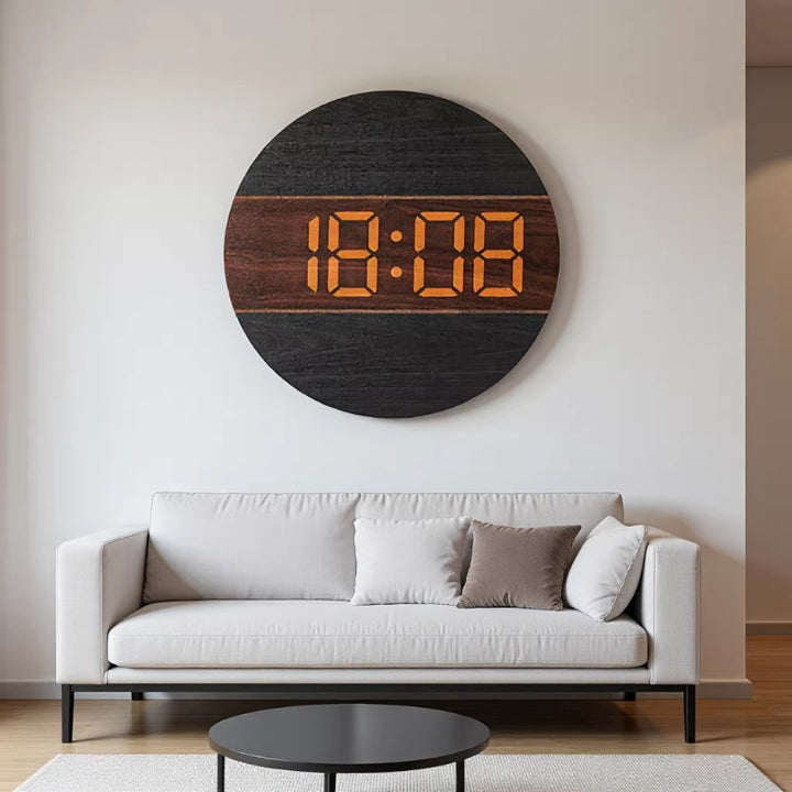 Creative digital watch in a modern wood design Stornfield