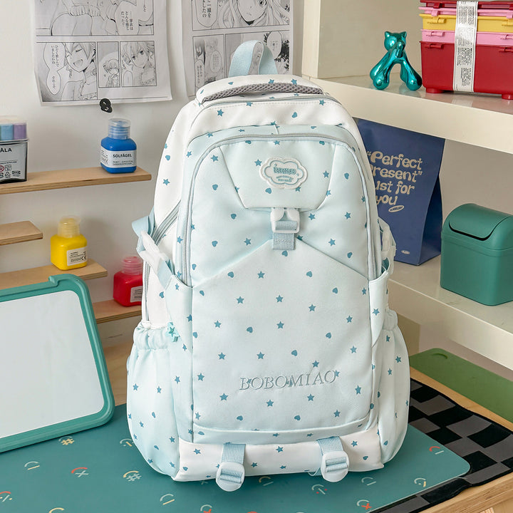 Stylish Star-Patterned School Backpack Stornfield
