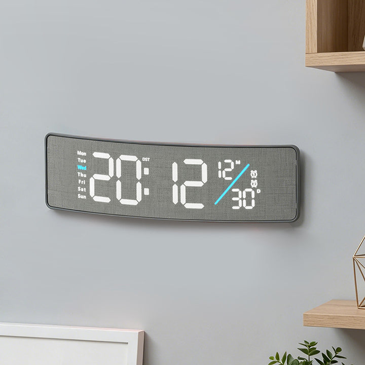 Digital multifunction alarm clock with soft textile cover Stornfield
