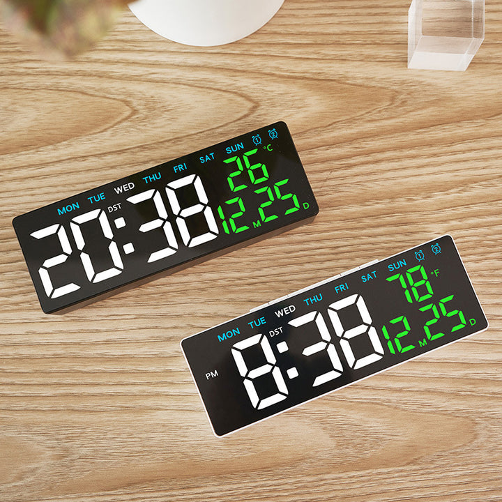 Digital weather alarm clock with large LED display and temperature display Stornfield