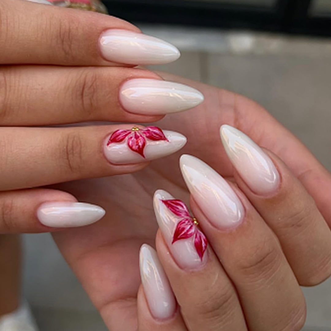 Artistic Floral Nail Decorations Stornfield