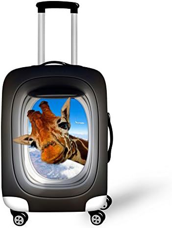 Unisex nano elastic suitcase cover with horse and sunflower motif, stretchable stretch protection for hard shell trolley with zipper Stornfield