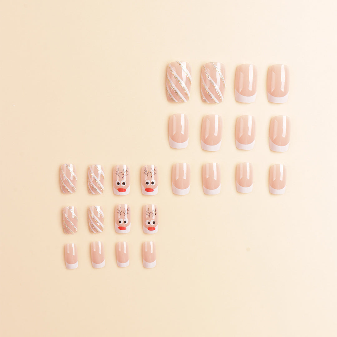 Festive Themed Character Press-On Nail Art Stornfield