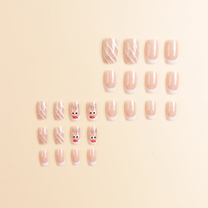 Festive Themed Character Press-On Nail Art Stornfield