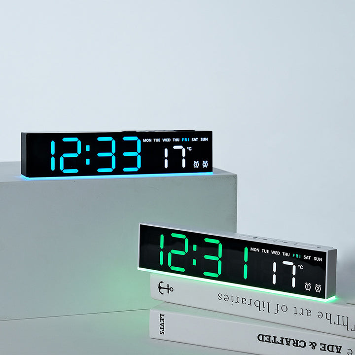 Digital clock with large LED display and temperature display Stornfield