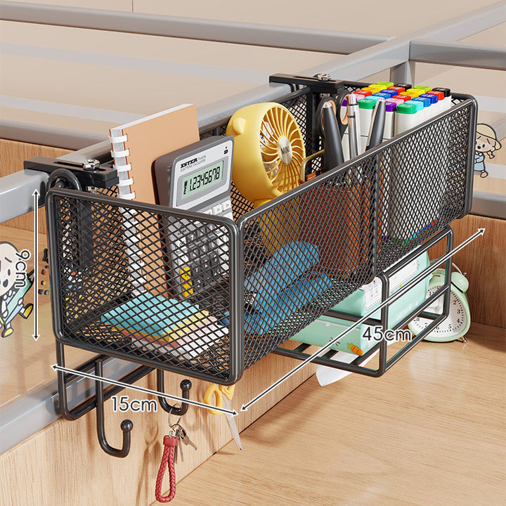 Mesh Partition Clamp Hanging Desk Organizer Basket