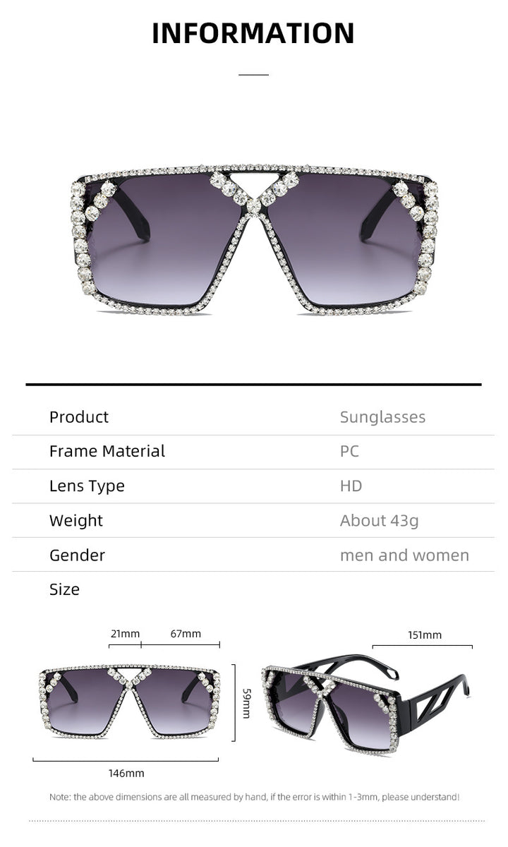 Women's Glamorous Oversized Sunglasses with Sparkling Frame and UV Protection Stornfield