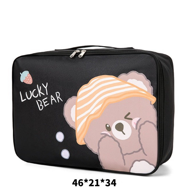 Cartoon Cat-Themed Travel Organizer