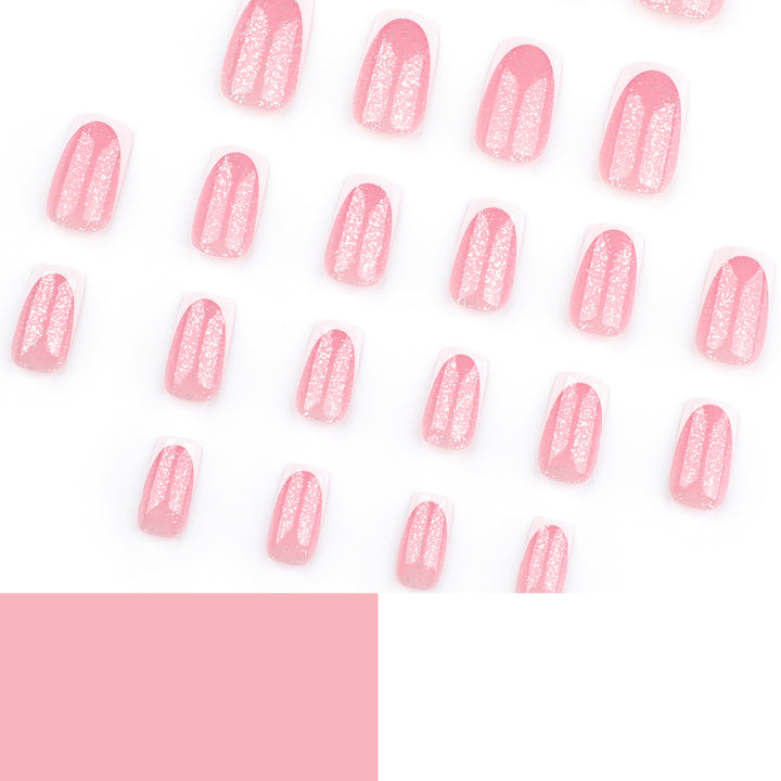 Artful nail decorations with glitter and French tip Stornfield
