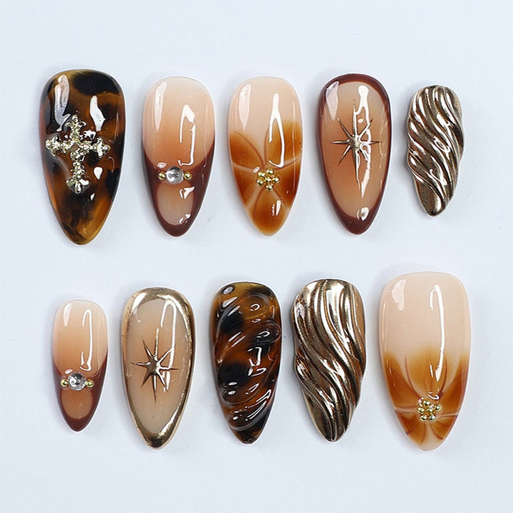Artistic Decorative Press-On Nail Set Stornfield