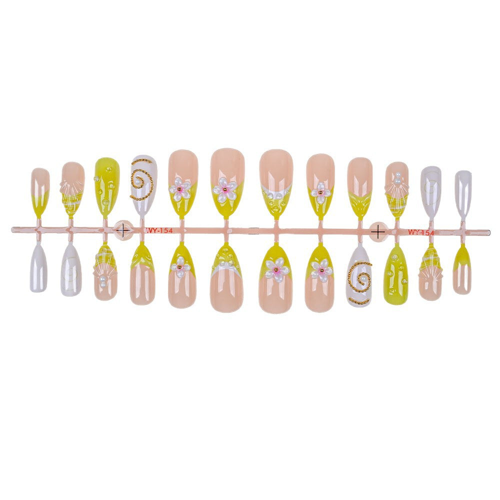 Artistic Designed Press-On Nail Set Stornfield