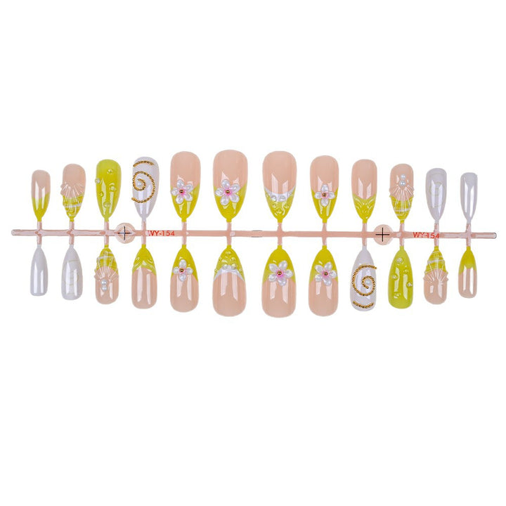 Artistic Designed Press-On Nail Set Stornfield