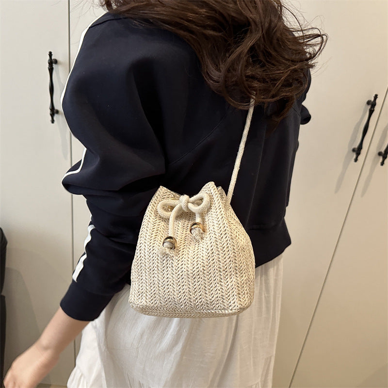 Bohemian Straw Bucket Bag Stornfield