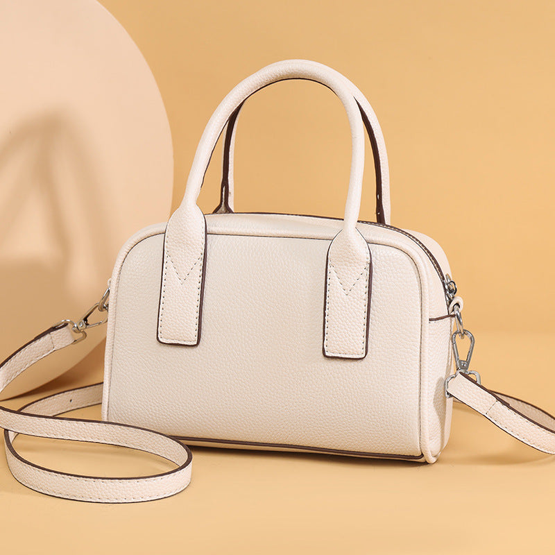 Textured Leather Mini Handheld Satchel Stornfield