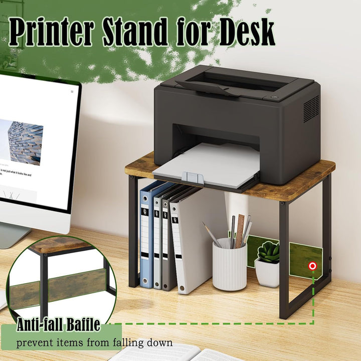Printer stand with open shelving units Stornfield