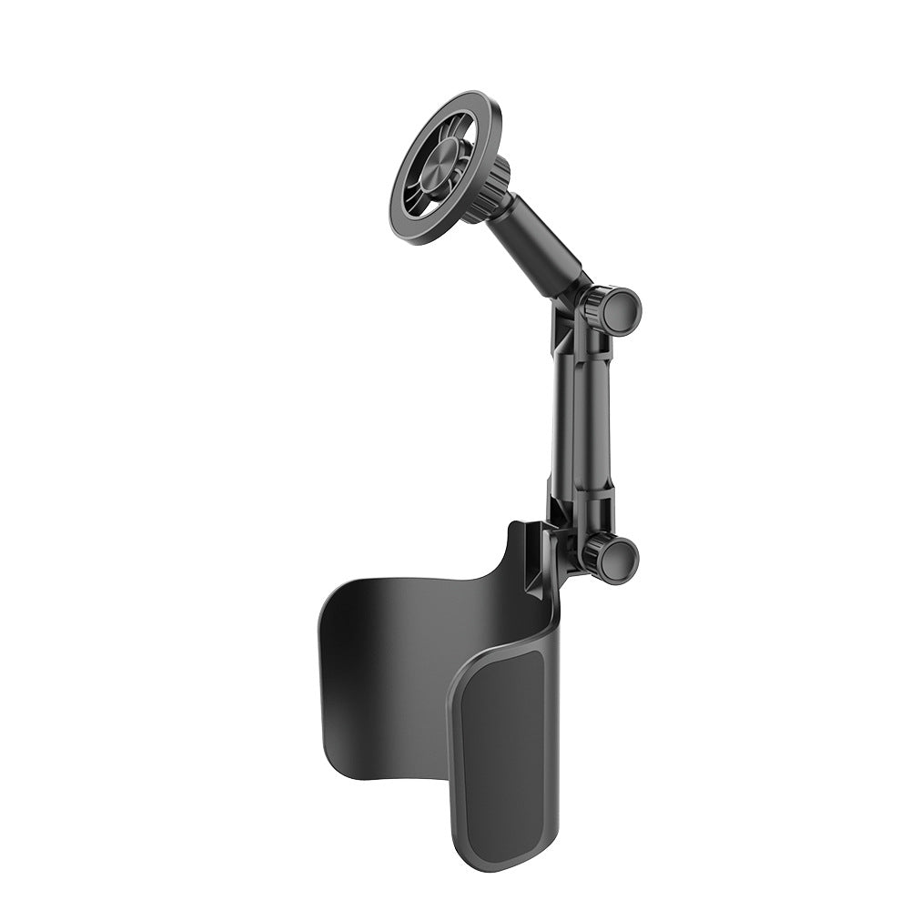 Adjustable car headrest tablet and smartphone holder with telescopic support arm and anti slip cradle Stornfield