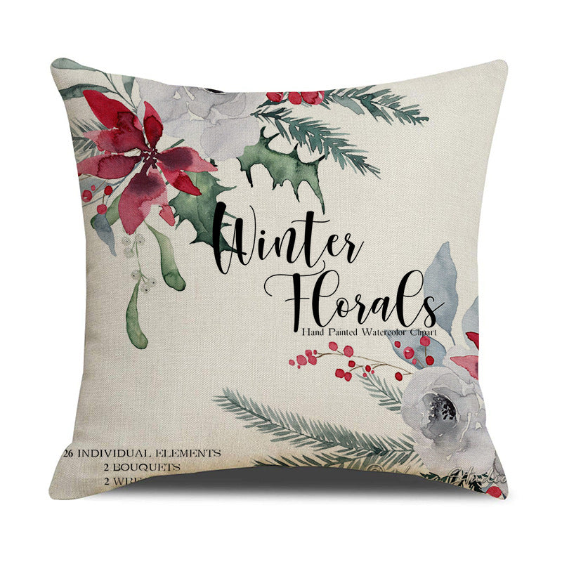 Classic Holiday-Themed Throw Pillow