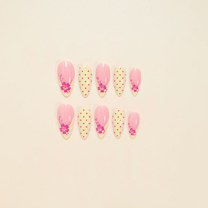 Elegant Floral Stiletto Nail Art Tips Stornfield