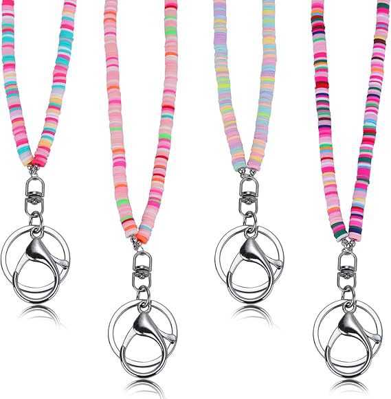 Colorful Beaded ID Badge Holder Lanyard Stornfield