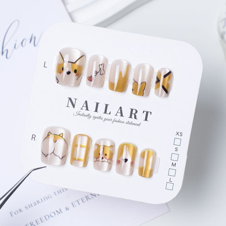 Adorable Animal-Themed Press-On Nail Set Stornfield