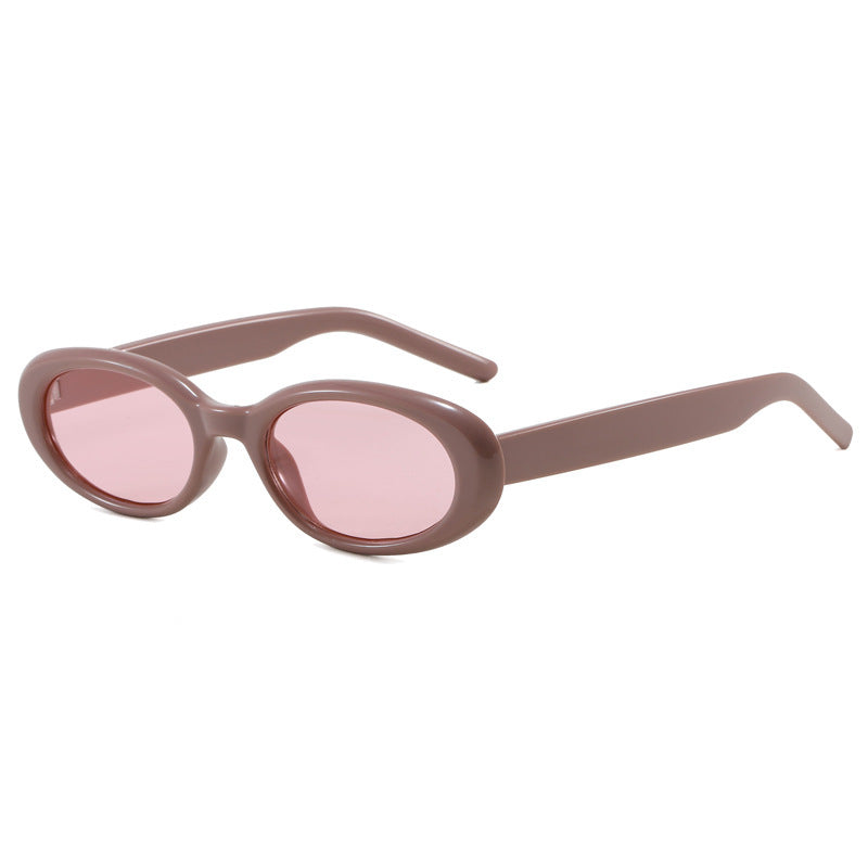 Women's oval sunglasses with transparent effect and UV protection Stornfield