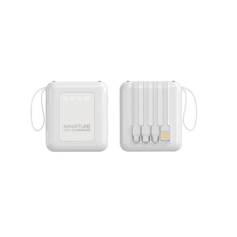 Mini power bank with integrated multifunction charging cable Stornfield
