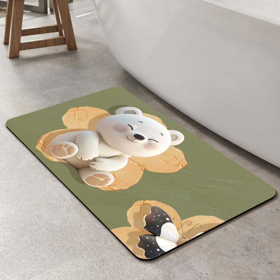 Mermaid-Themed Memory Foam Bath Mat Stornfield
