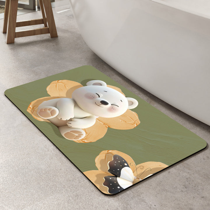 Mermaid-Themed Memory Foam Bath Mat Stornfield