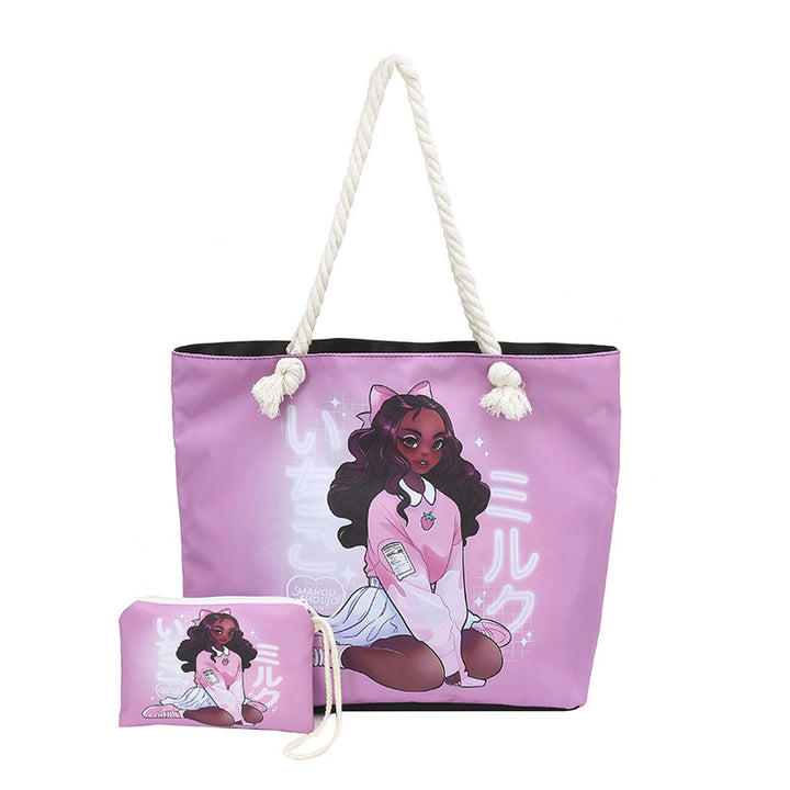 WoStylish Graphic Print Beach Tote Bag Stornfield