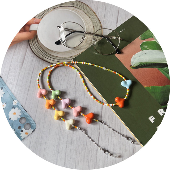 Colorful Heart Beaded Eyewear Chain Stornfield