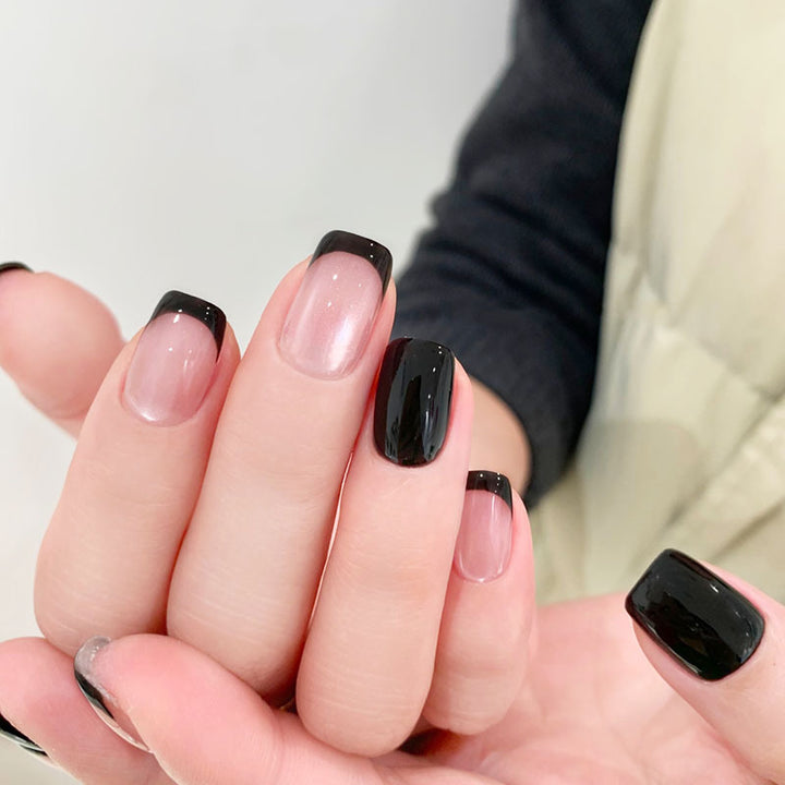 Elegant French Tip Press-On Nail Set Stornfield