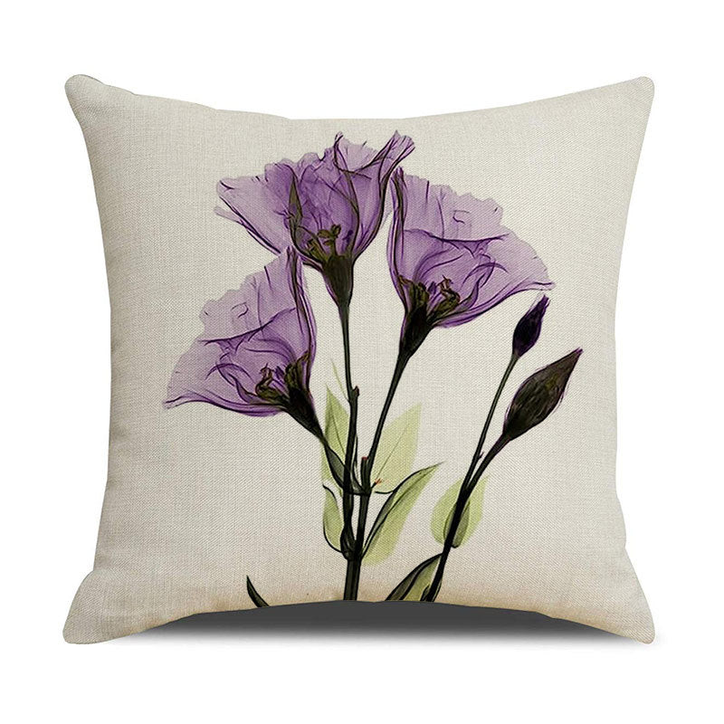 Artistic Floral Throw Pillow