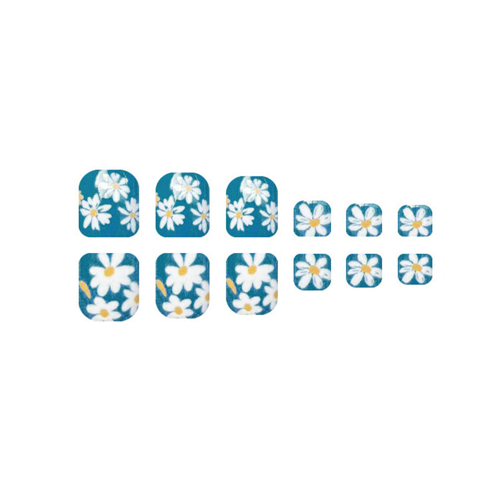 Floral Themed Pedicure Nail Art Stornfield