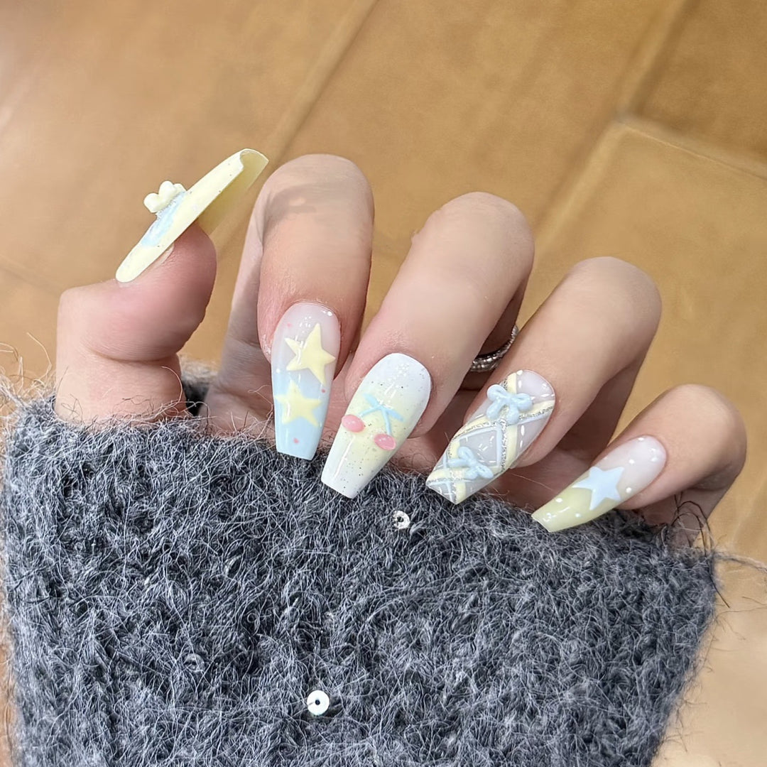 Whimsical Press-On Nail Art