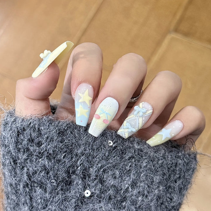Whimsical Press-On Nail Art