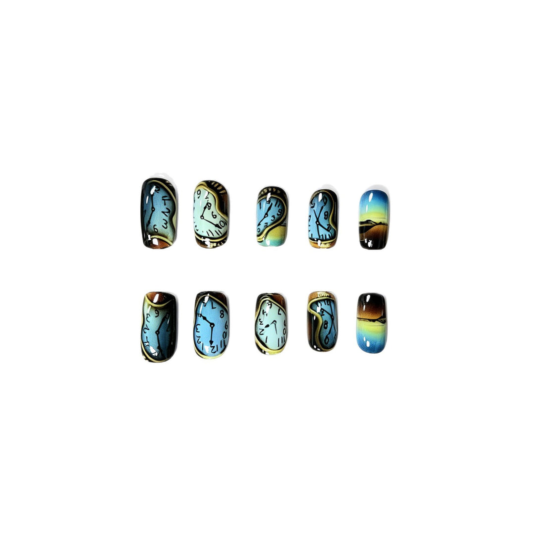 Artistic Clock Design Nail Art Stornfield